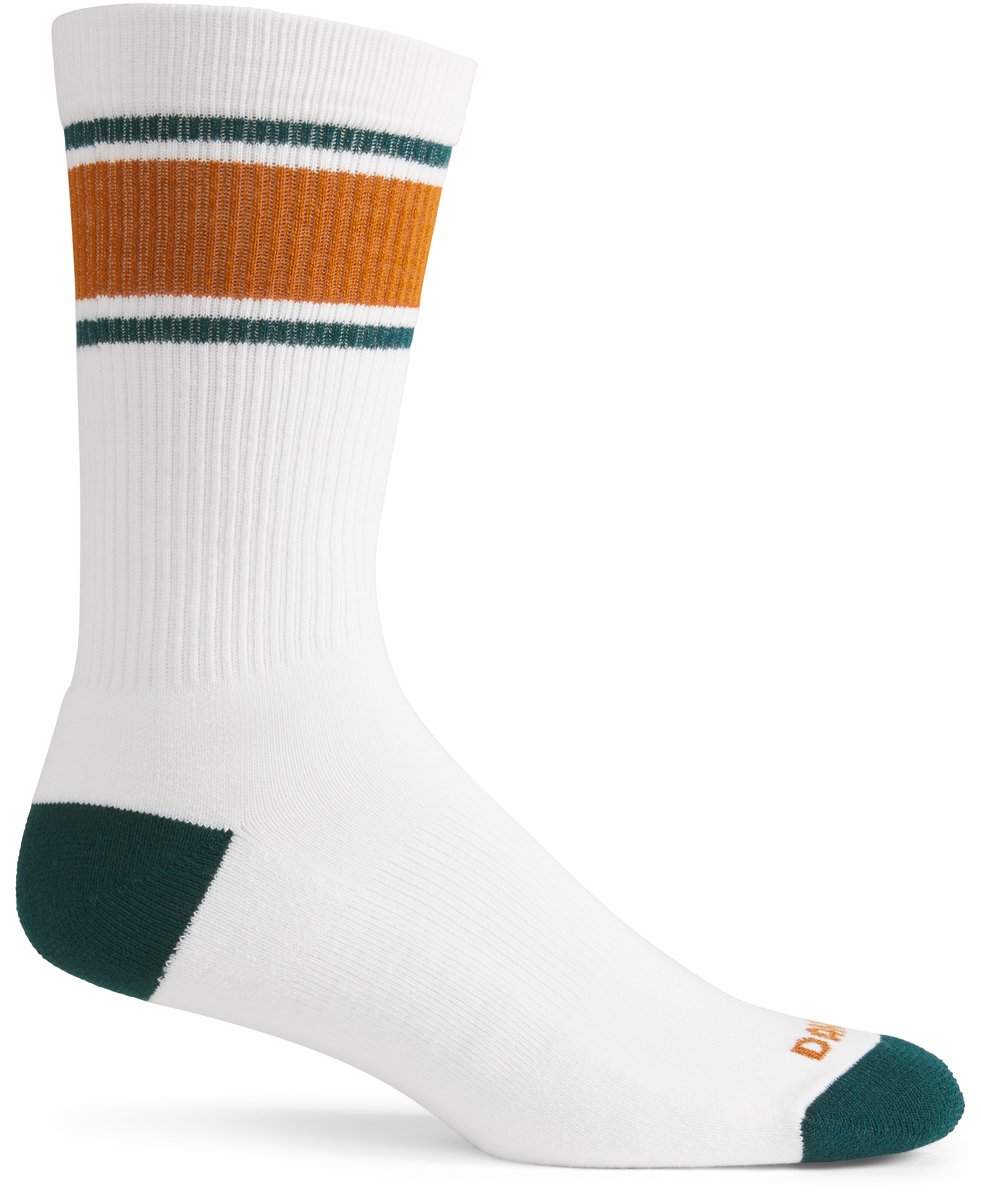 Jag Sock Lightweight Crew - White/Orange