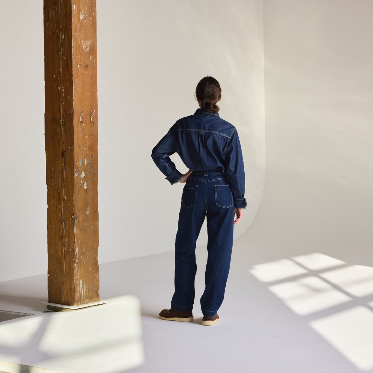 Larch Mt Denim Shirt Dark Wash Indigo