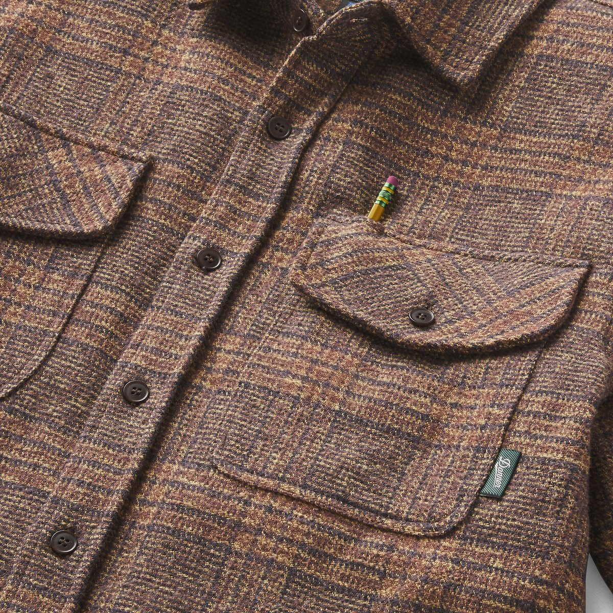 Cedar Mill Cotton Flannel Shirt Brown/Tan Tweed Plaid