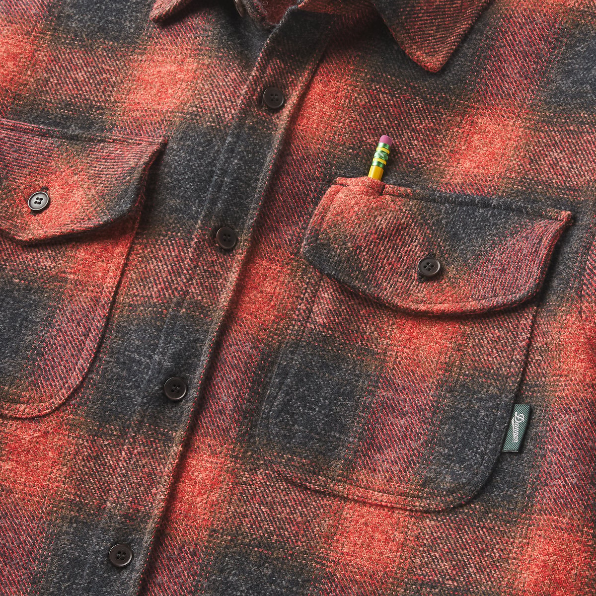 Cedar Mill Cotton Flannel Shirt Ombre Buffalo Plaid