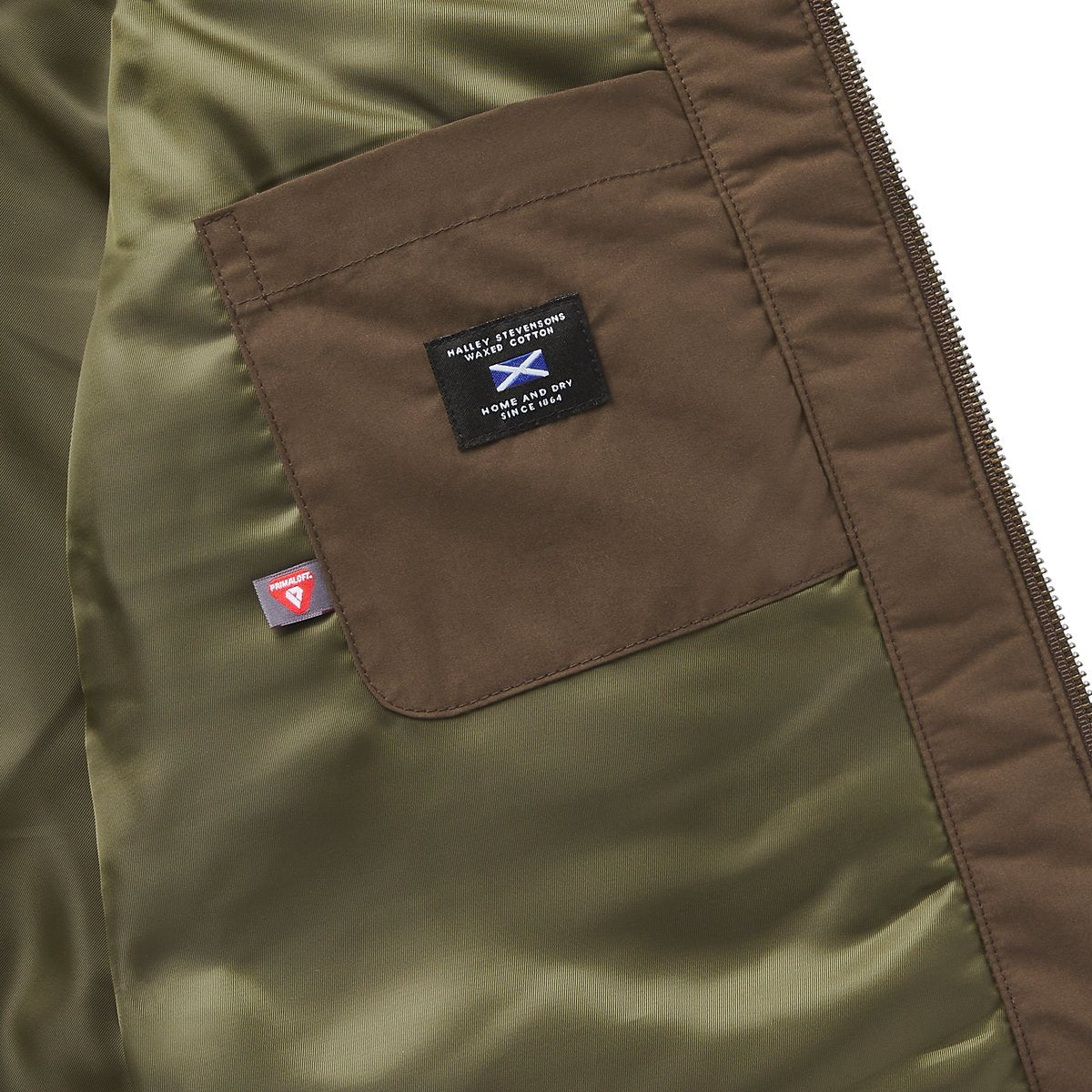 Waxed Primaloft® Coaches Jacket Brown