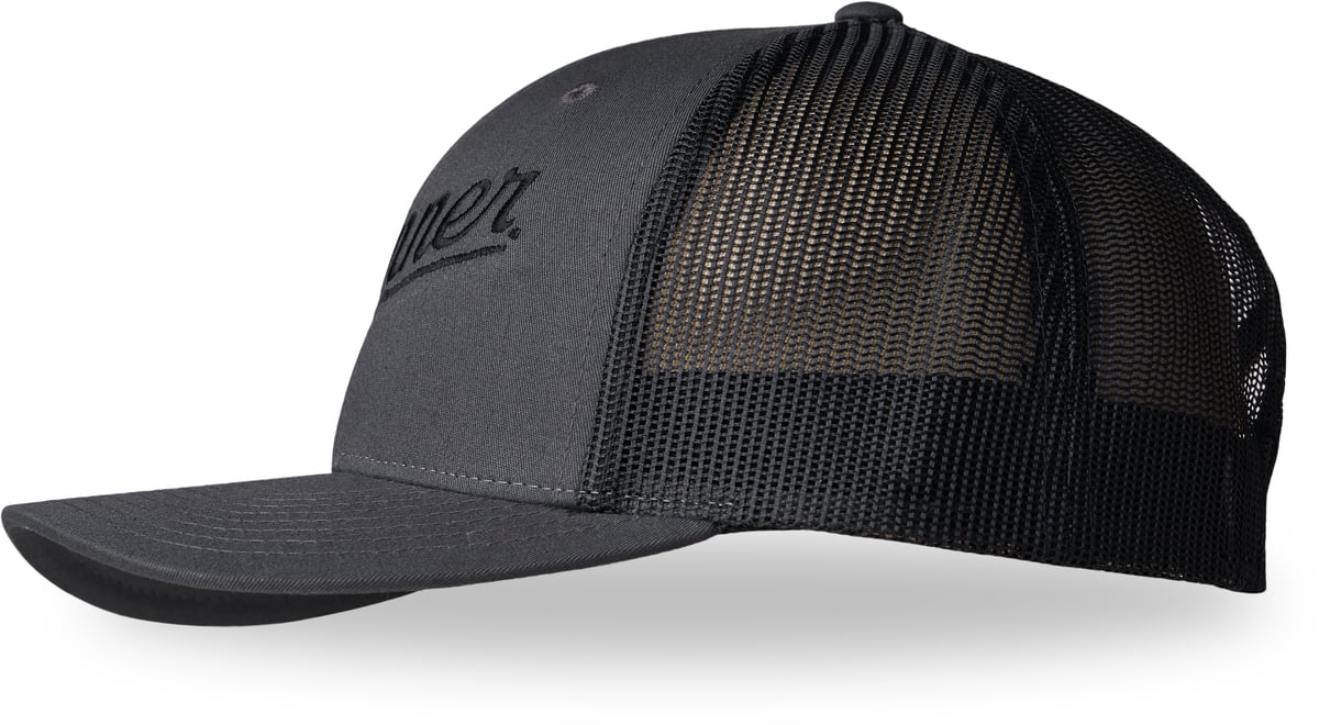 Embroidered Trucker Hat Charcoal/Black