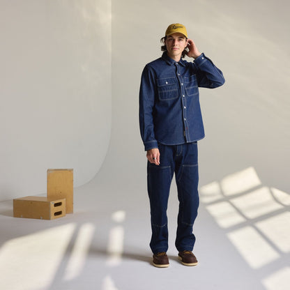 Larch Mt Denim Shirt Dark Wash Indigo