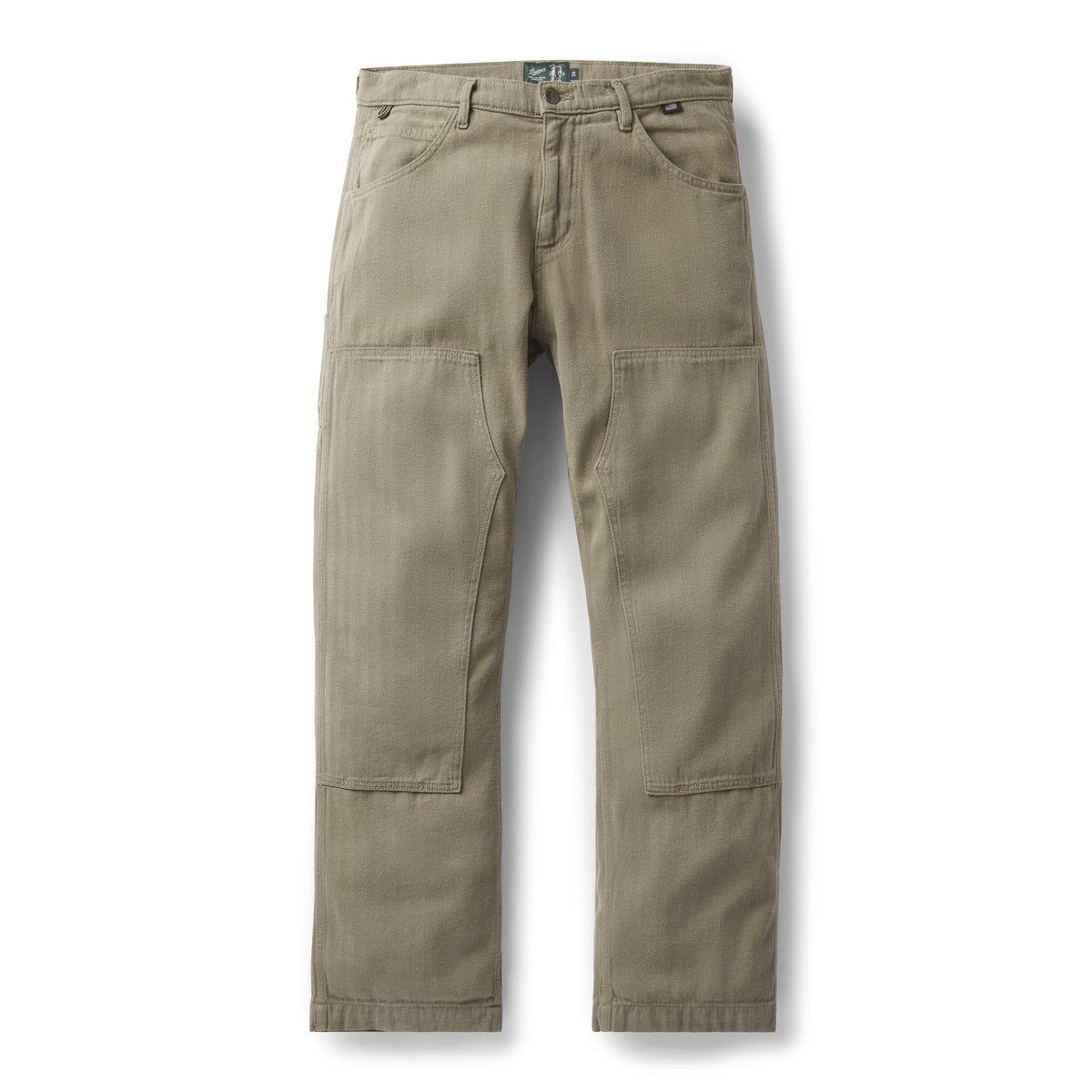 Kenton Double Knee Pants  Herringbone Dusty Olive