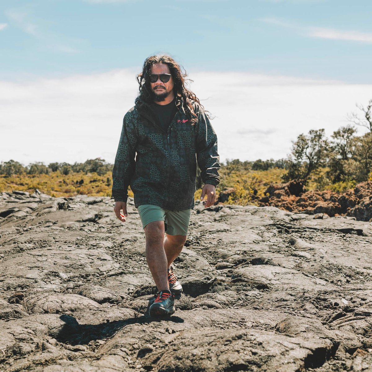 Sig Zane X Danner ʻŌnini Windbreaker Black/Green