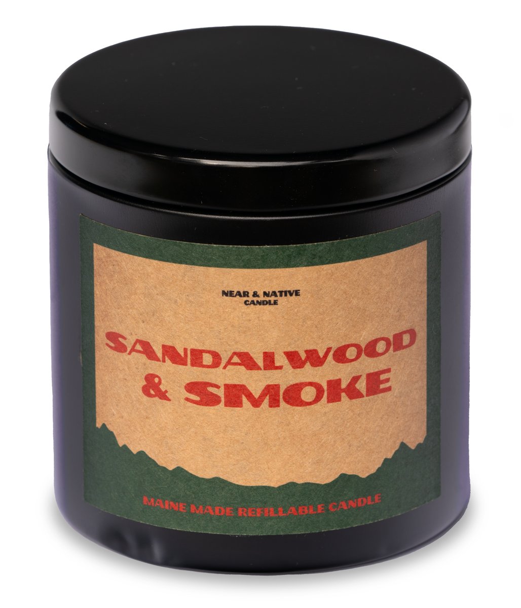 Near & Native Candle 10oz Sandlewood & Smoke