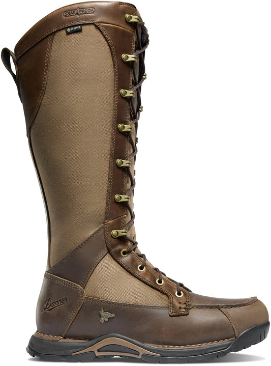 Sharptail Snake Boot Side-Zip 17" Dark Brown