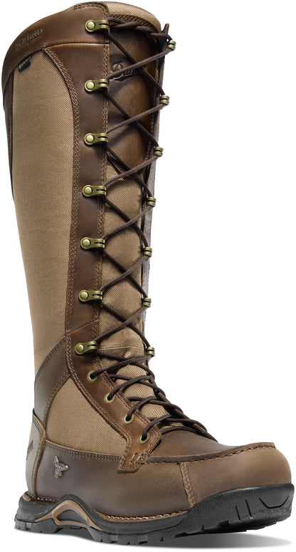 Sharptail Snake Boot Side-Zip 17" Dark Brown