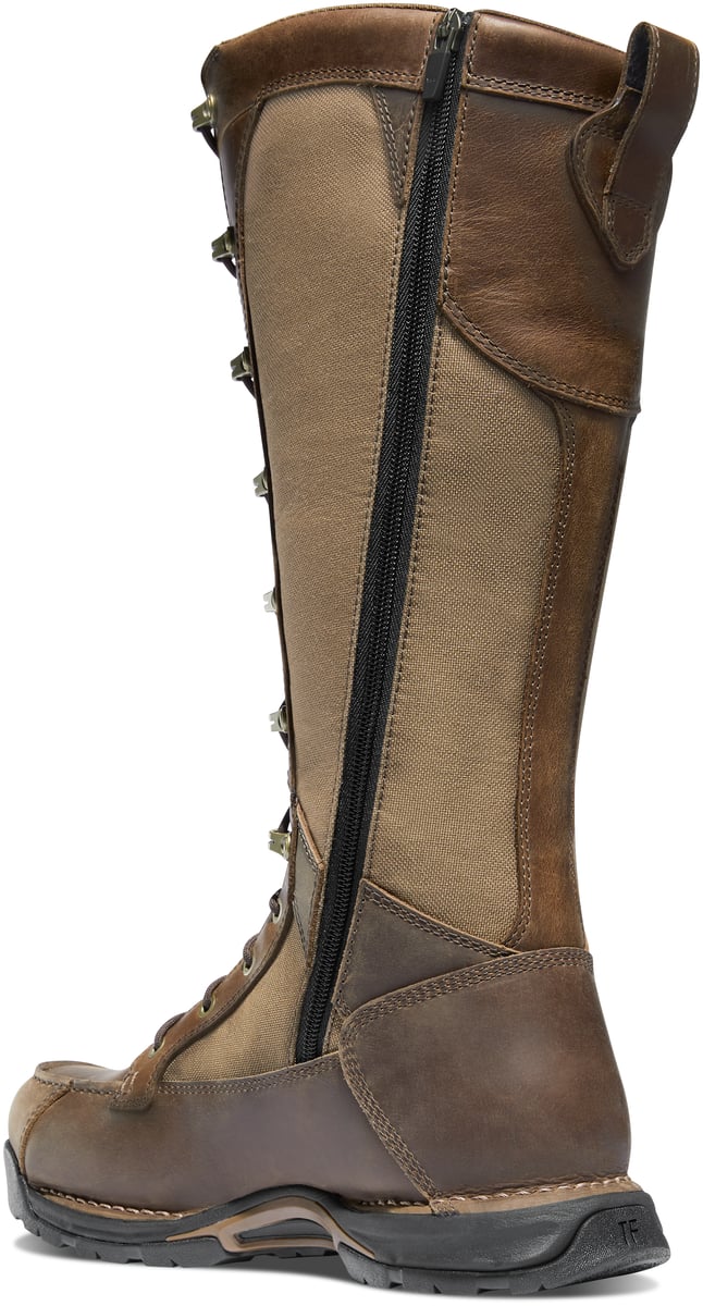 Sharptail Snake Boot Side-Zip 17" Dark Brown
