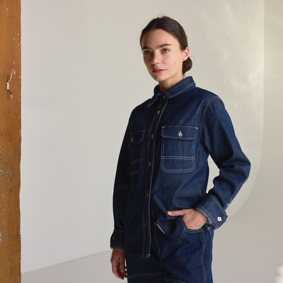 Larch Mt Denim Shirt Dark Wash Indigo