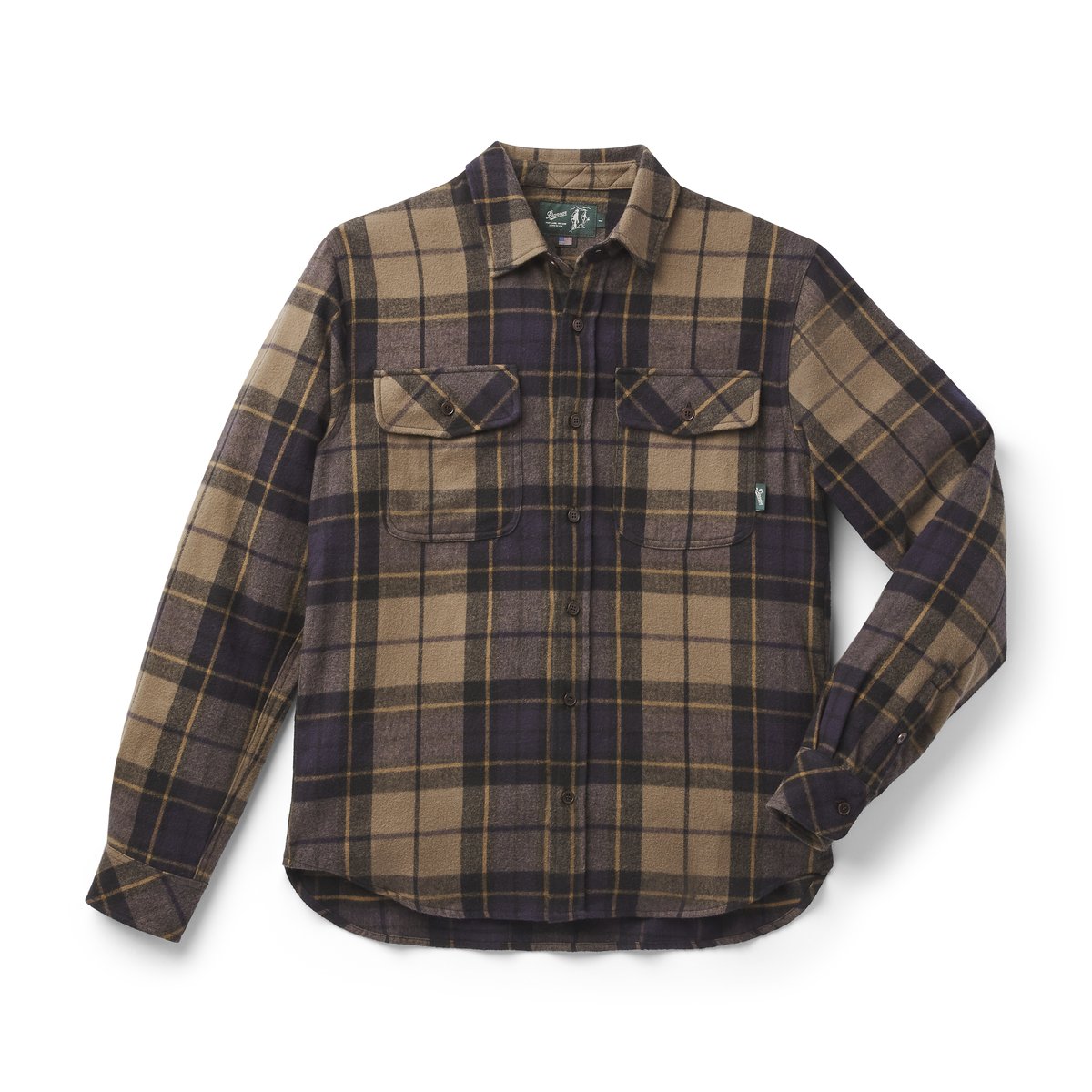 Cedar Mill Cotton Flannel Shirt  Navy/Olive Tartan Plaid
