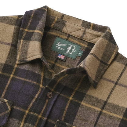 Cedar Mill Cotton Flannel Shirt  Navy/Olive Tartan Plaid