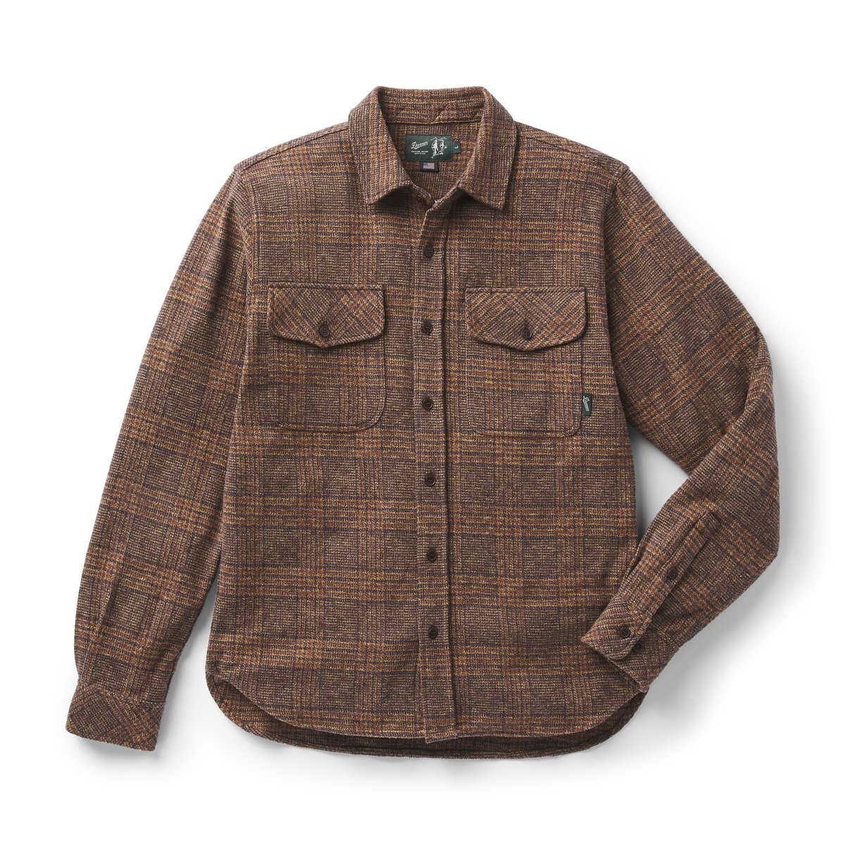 Cedar Mill Cotton Flannel Shirt  Brown/Tan Tweed Plaid