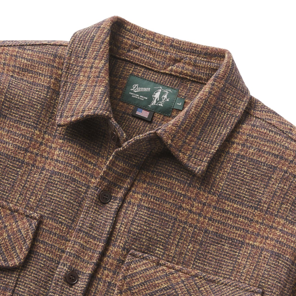 Cedar Mill Cotton Flannel Shirt  Brown/Tan Tweed Plaid