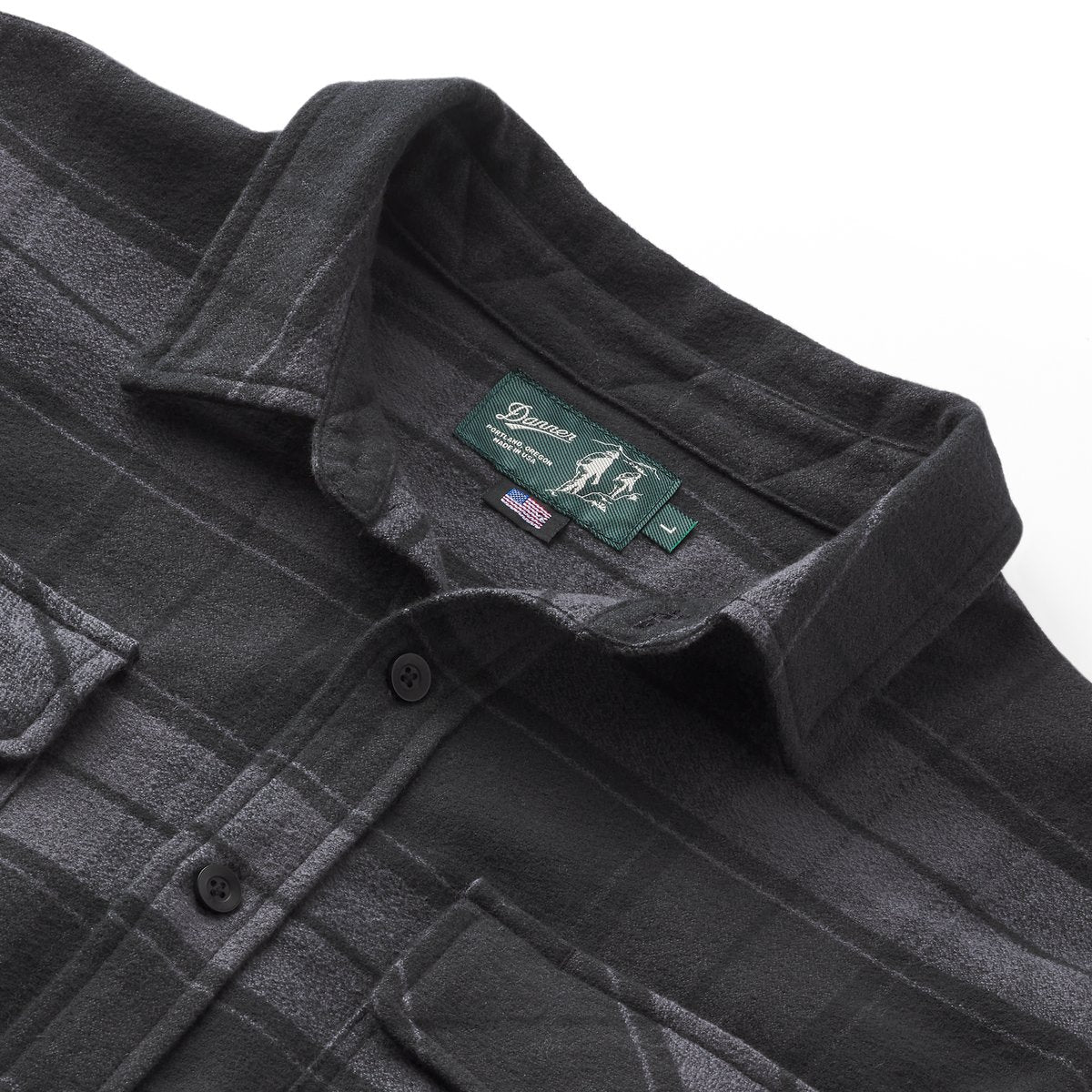 Cedar Mill Cotton Flannel Shirt  Black Plaid