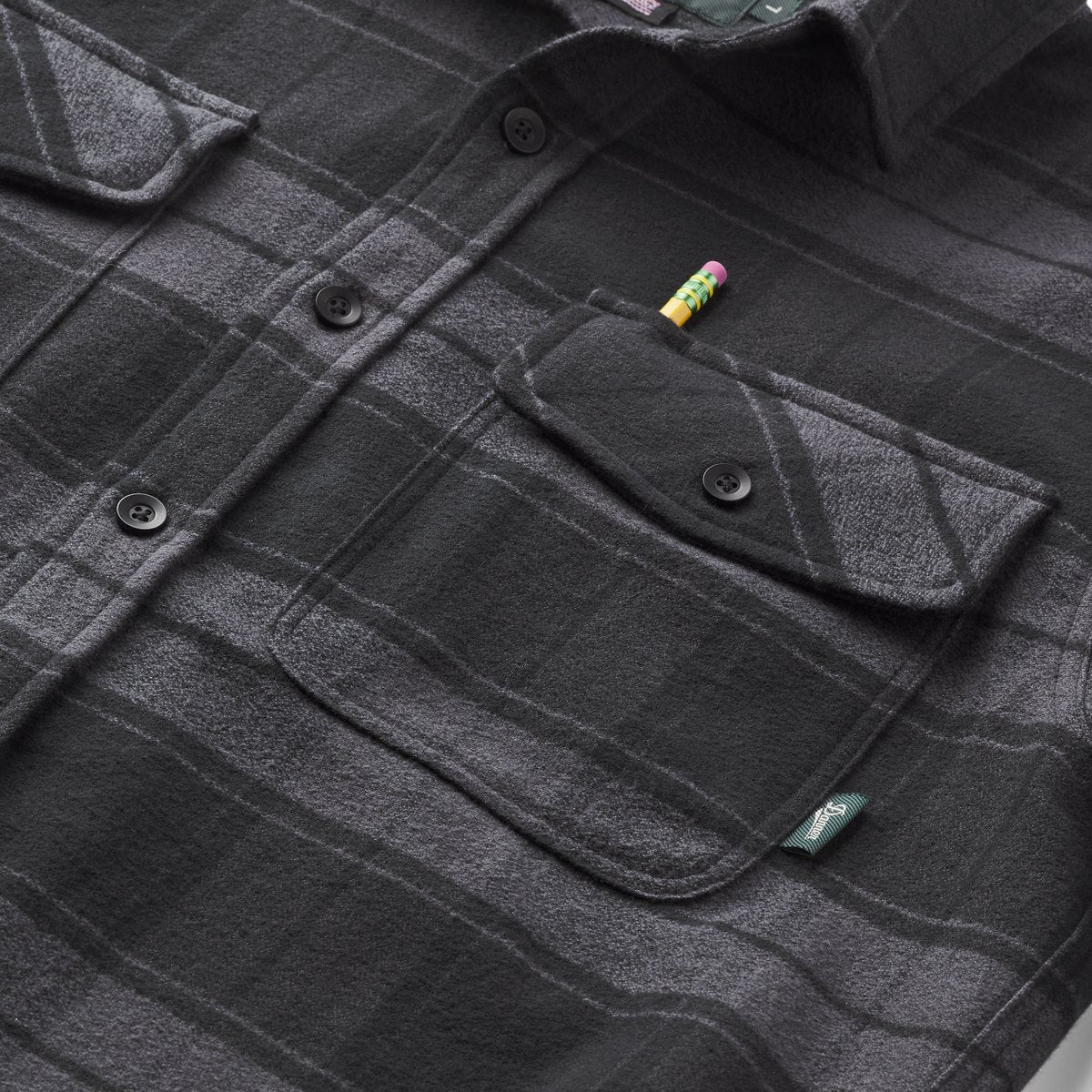 Cedar Mill Cotton Flannel Shirt  Black Plaid