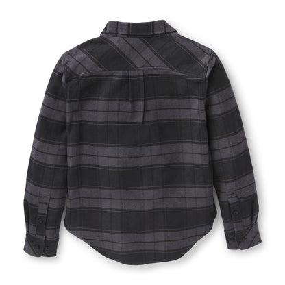 Sauvie Cotton Flannel Shirt  Black Plaid
