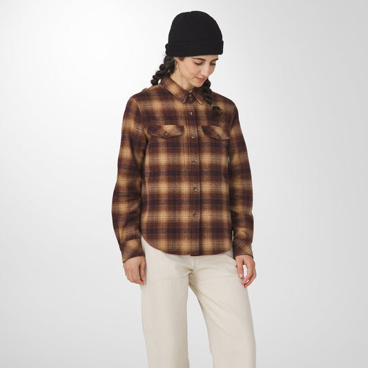 Sauvie Cotton Flannel Shirt  Espresso Plaid