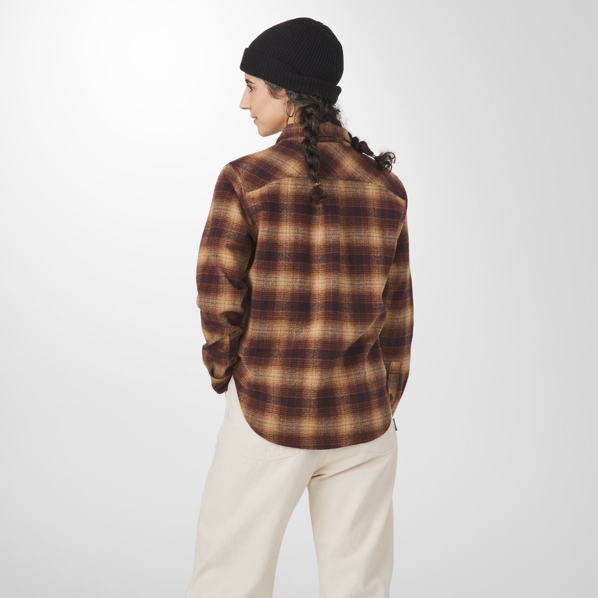 Sauvie Cotton Flannel Shirt  Espresso Plaid