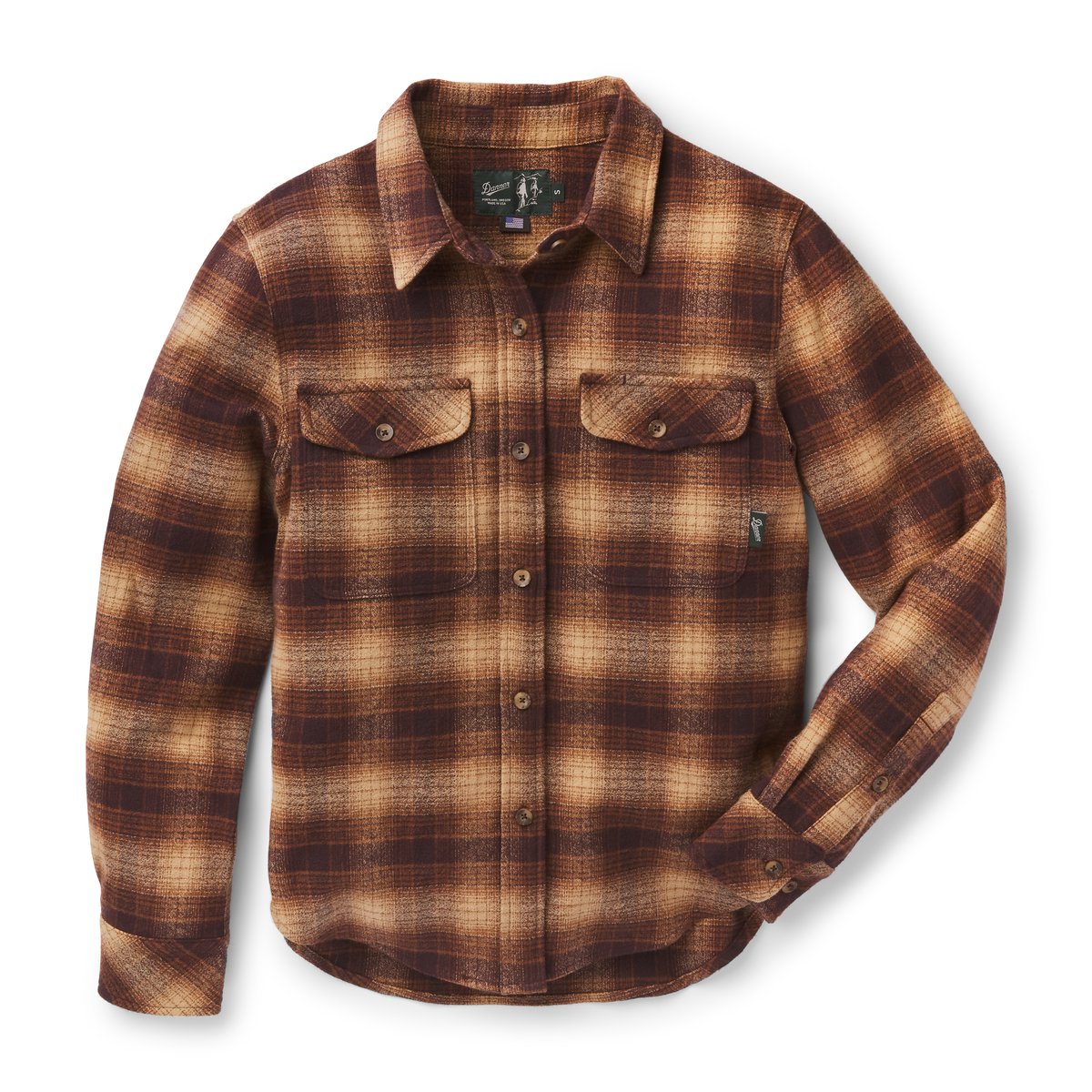 Sauvie Cotton Flannel Shirt  Espresso Plaid