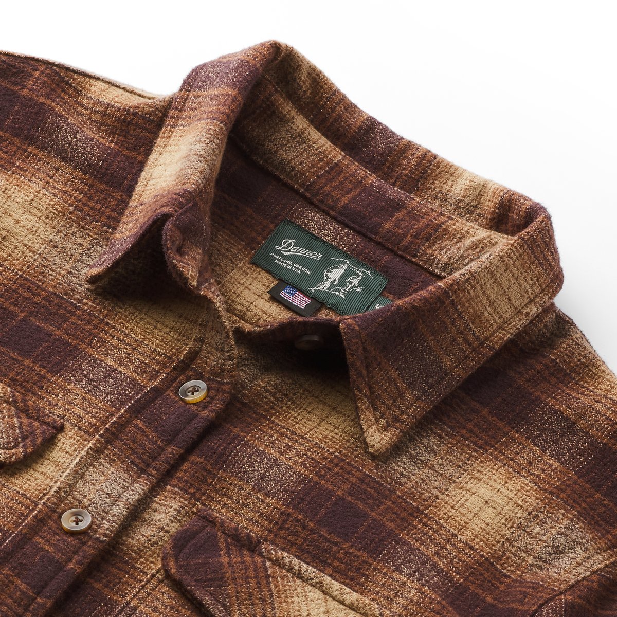 Sauvie Cotton Flannel Shirt  Espresso Plaid