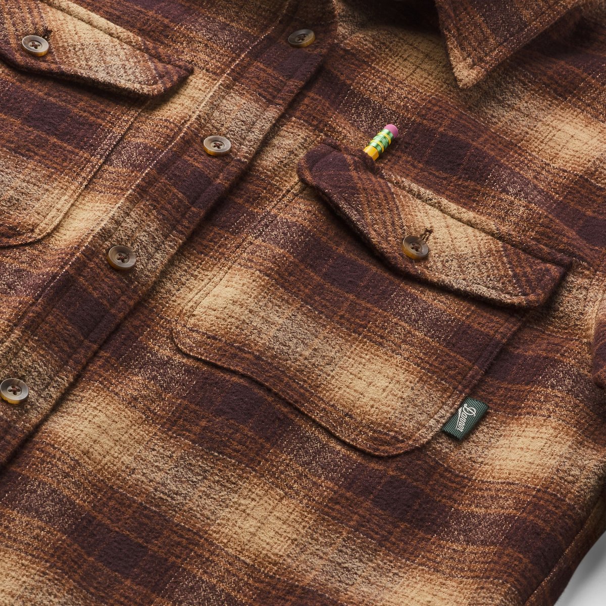 Sauvie Cotton Flannel Shirt  Espresso Plaid