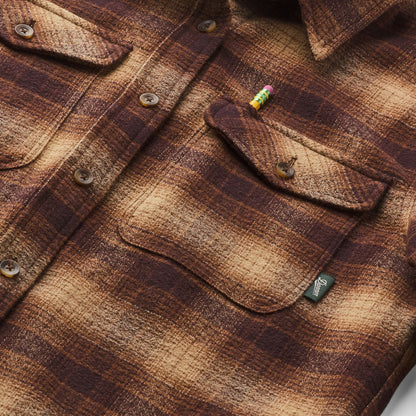 Sauvie Cotton Flannel Shirt  Espresso Plaid