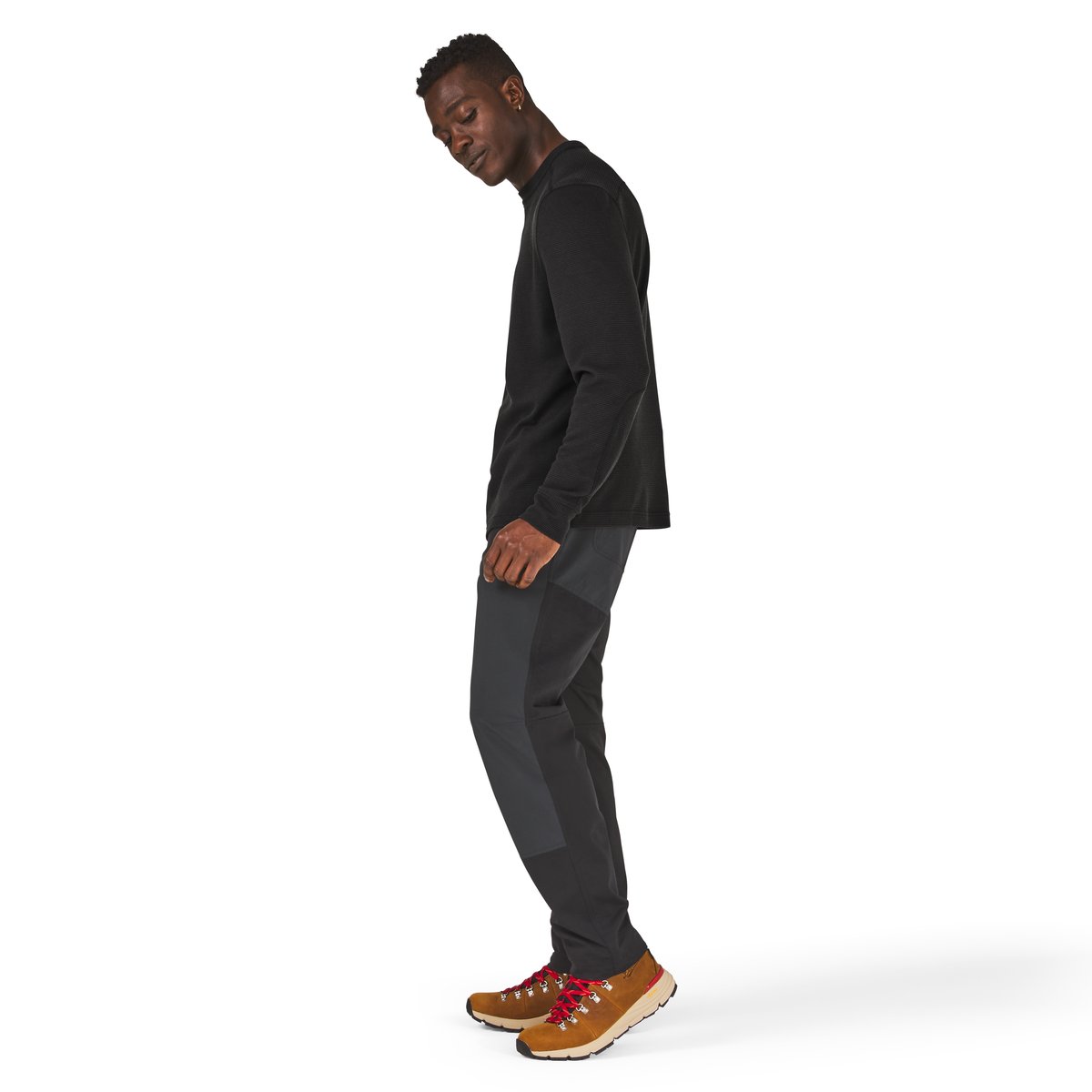 Santiam Waffle LS Tee Black