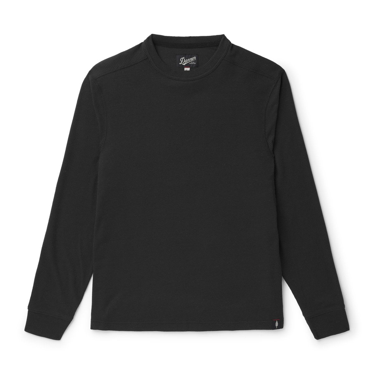 Santiam Waffle LS Tee Black