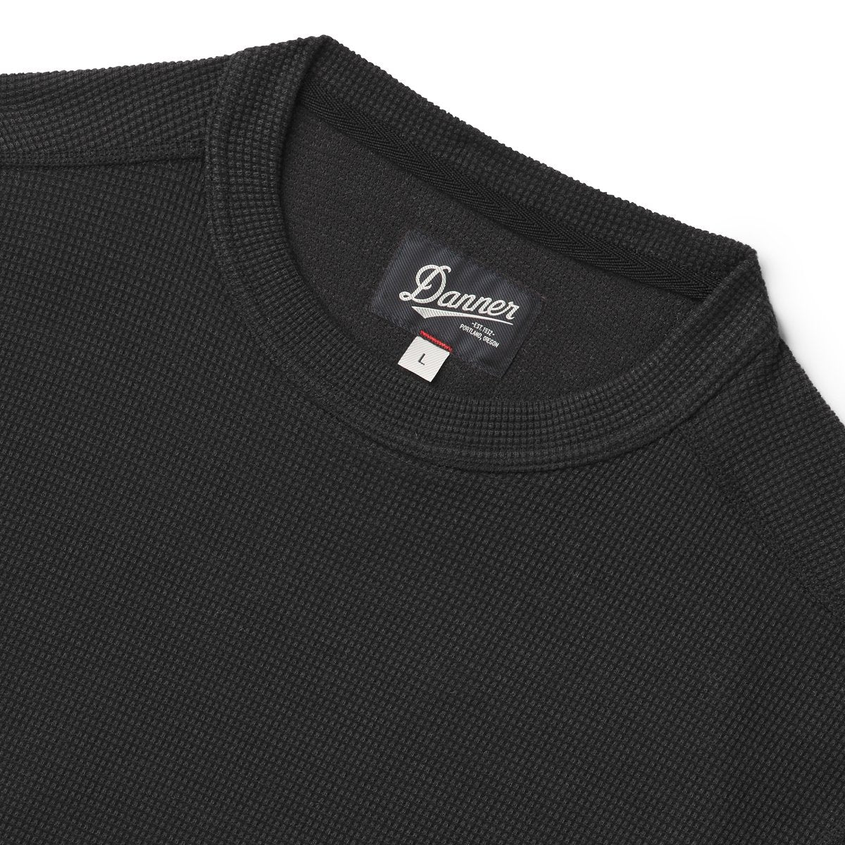 Santiam Waffle LS Tee Black