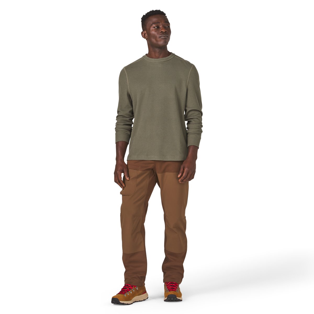 Santiam Waffle LS Tee Dusty Olive