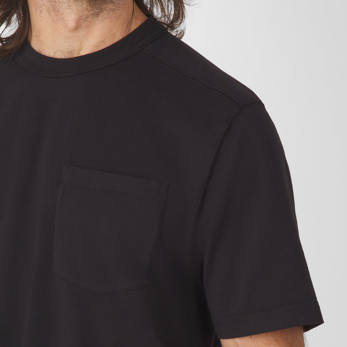 Heavyweight Pocket Tee Black