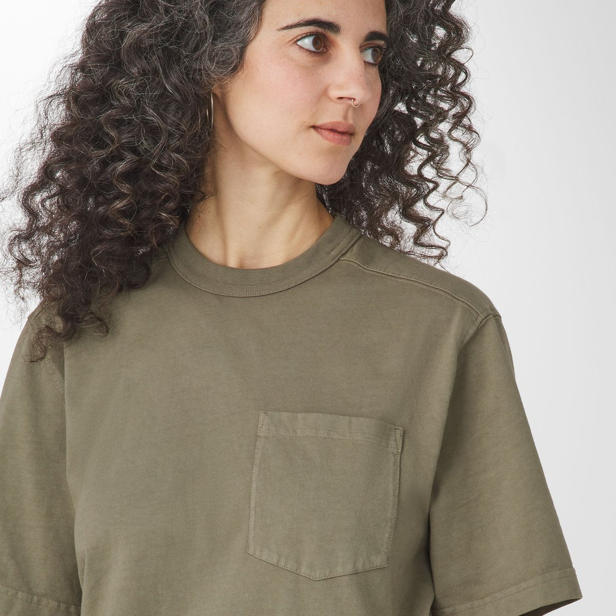 Heavyweight Pocket Tee Dusty Olive