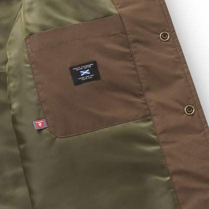 Waxed Primaloft® Coaches Jacket Brown