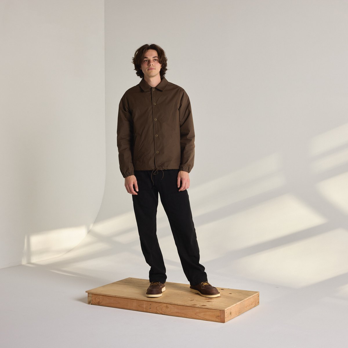 Waxed Primaloft® Coaches Jacket Brown