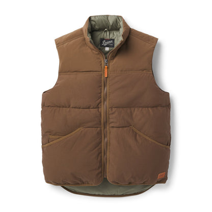 Zigzag Down Vest Dark Earth