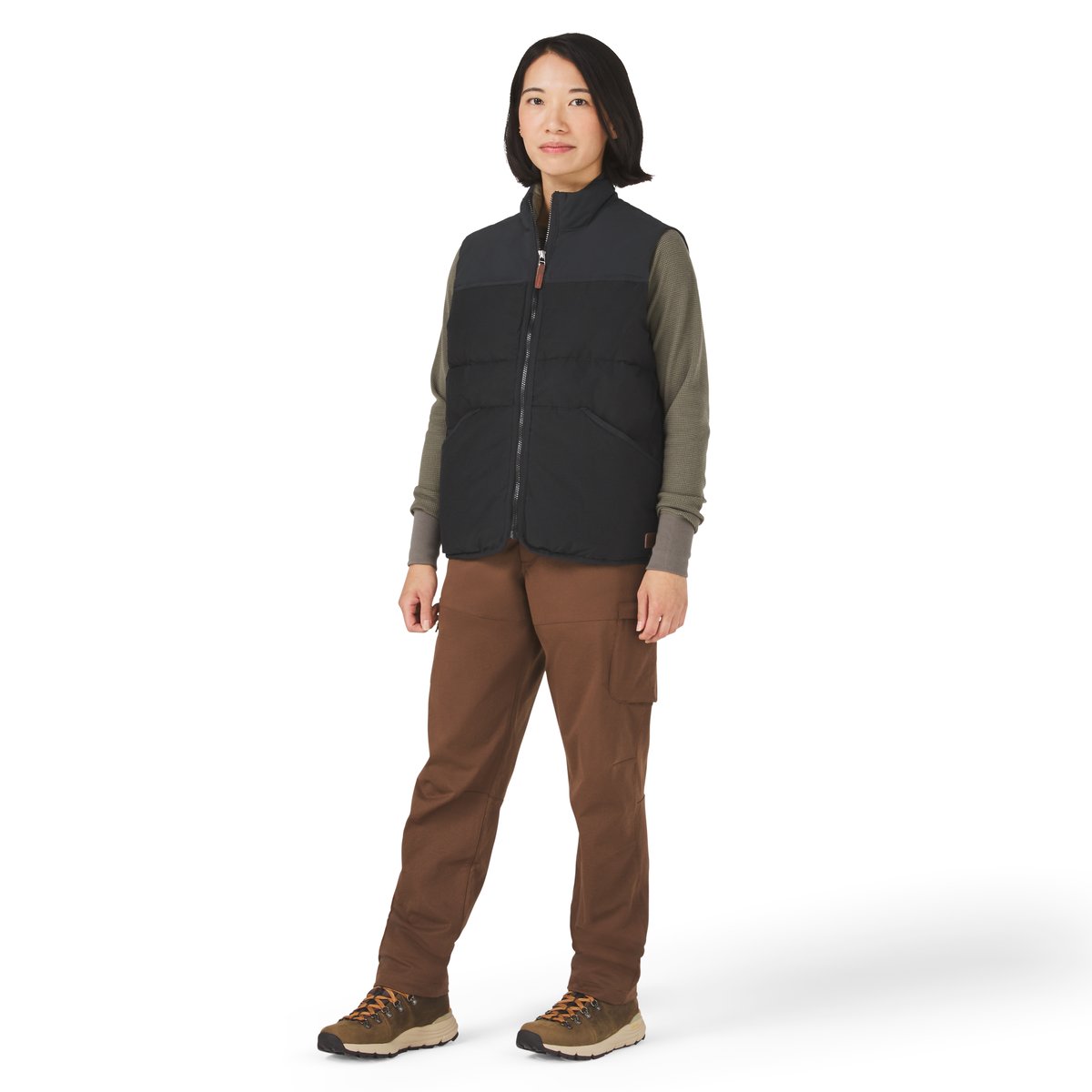 Zigzag Down Vest Black