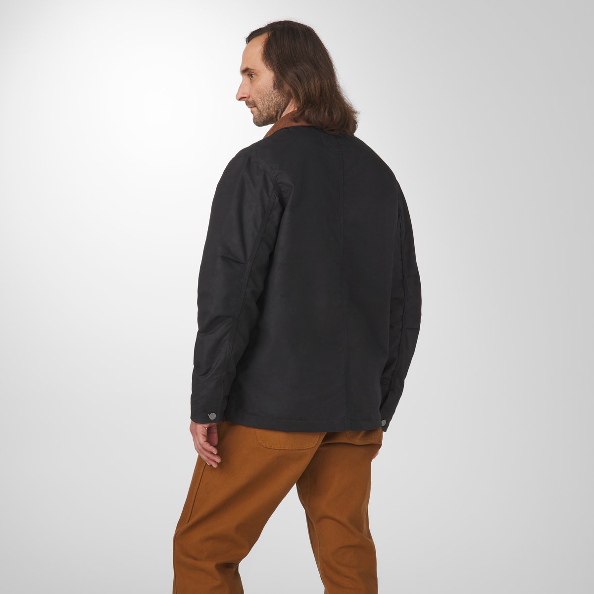 Shipyard Waxed Canvas Jacket  Black/Bison