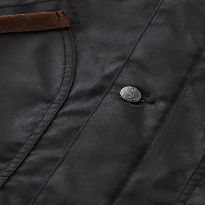 Shipyard Waxed Canvas Jacket  Black/Bison
