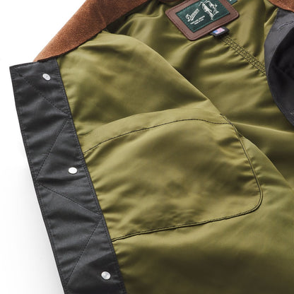 Shipyard Waxed Canvas Jacket  Black/Bison