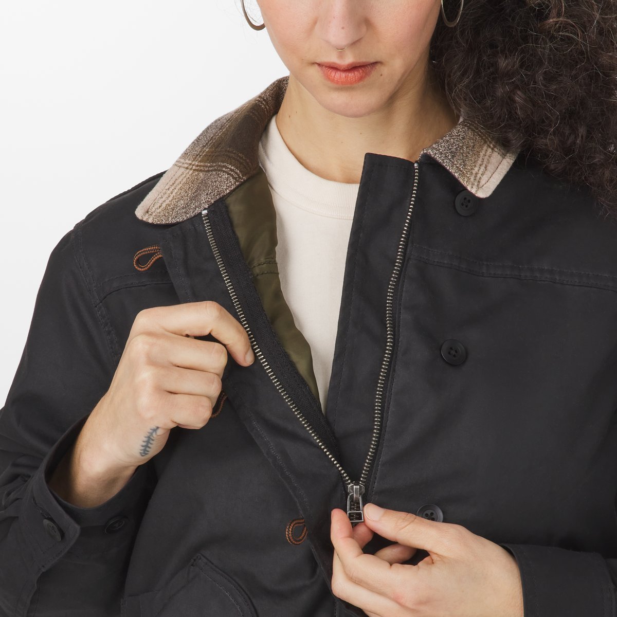 Maywood Waxed Canvas Jacket  Black/Earth