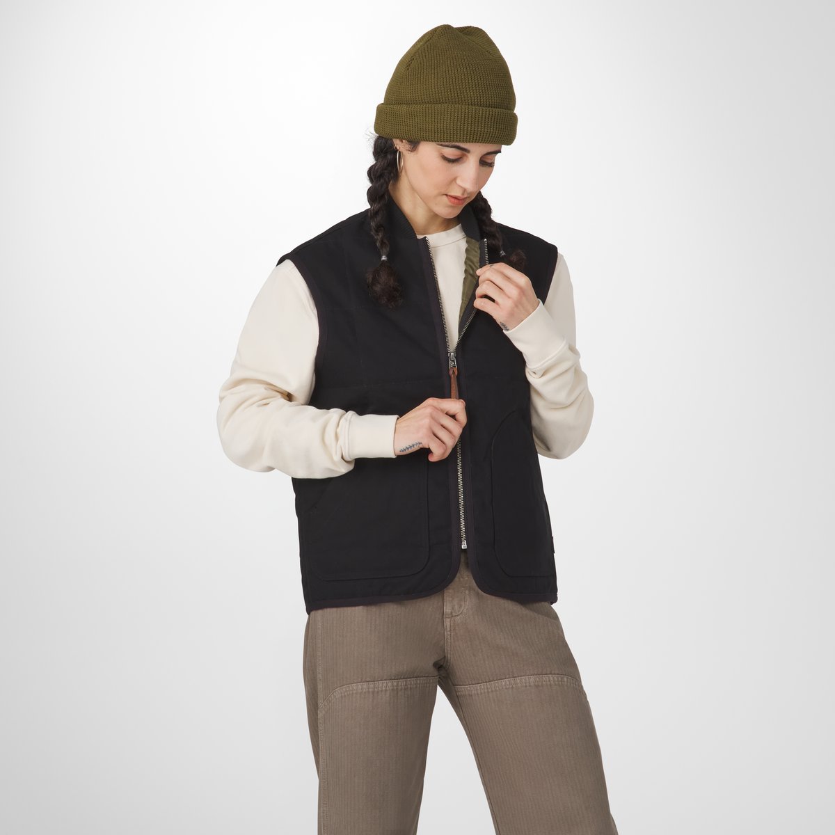 Oxbow Primaloft Vest  Black/Olive