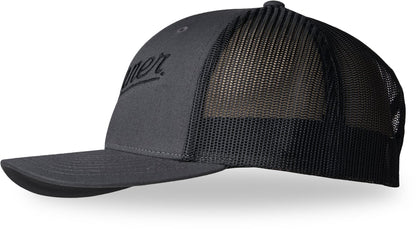 Embroidered Trucker Hat Charcoal/Black