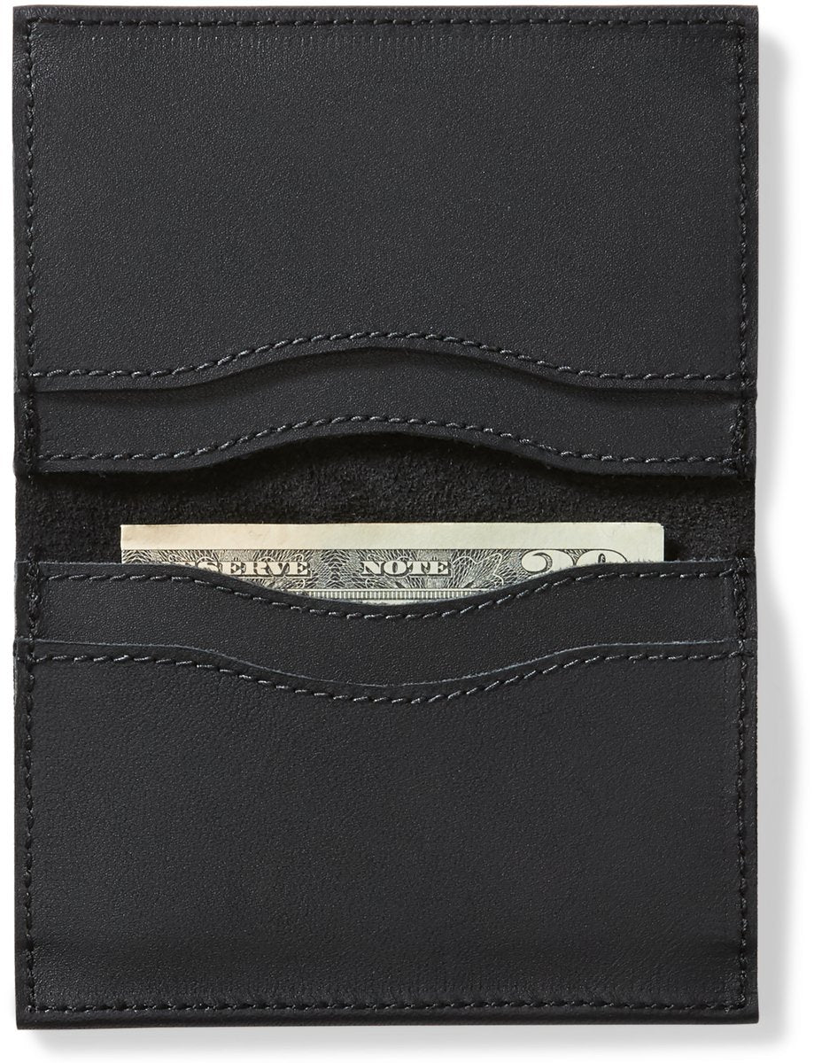 Leather Wallet 4.5" x 3.5" Black